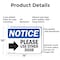 Signmission Please Use Other Door, 14 in W x Rectangle, Aluminum OS-2PACK-NS-A-1014-L-16363 - alternate 2